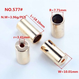 Gold/Bronze/Rose Gold/Glossy black/White/Platinum/Matte black-Alloy End Stopper